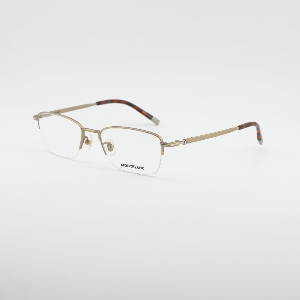 Montblanc MB0133O 003 Eyeglasses Gold 54mm Rectangle Frame